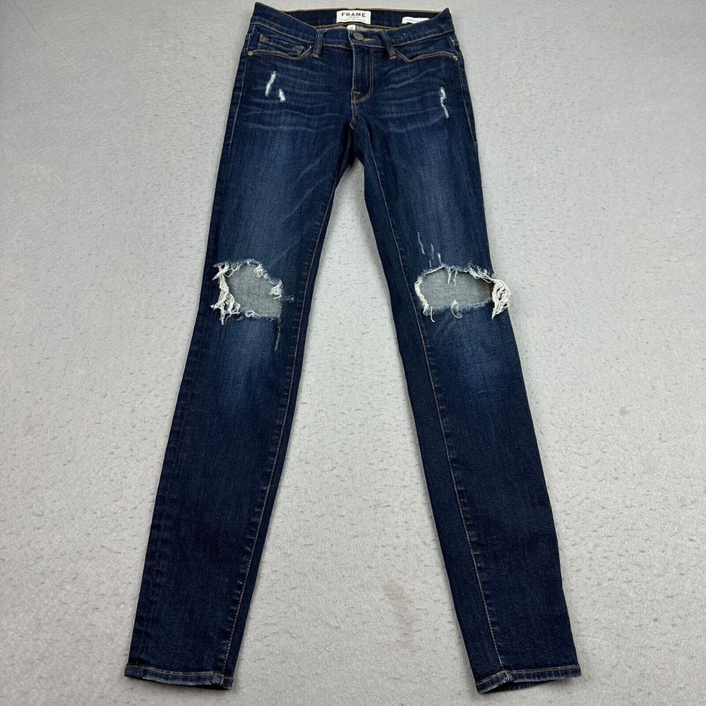 FRAME Le Skinny‎ de Jeanne  Jeans Women's Size 24 Pembridge Grove Wash Low Rise